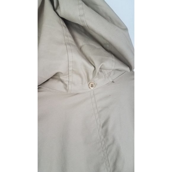 Jessica London Outerwear Sz. 14W Double Breasted Long Trench Coat in Khaki - Picture 11 of 12